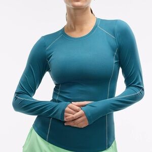 L.L. BEAN SunSmart UPF 50+ Women's Pullover Activewear Shirt Teal Size Medium